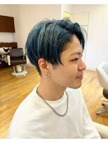 ヘアーロイズ(HAIR Loi's)&nbsp;ショート×ネイビーカラー