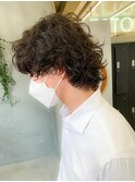 ウルフカット、ウルフパーマ、メンズロング、メンズパーマ