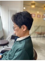 ソイクフ 四条大宮店(SOY-KUFU)&nbsp;【soy-kufu】MEN'S HAIRマッシュパーマアッシュブラック