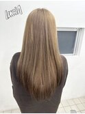 【レミー100%/54cm】 シールエクステ×カラー×レイヤーカット