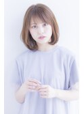 寺尾拓巳】大人かわいいグレージュひし形ミディアムボブ