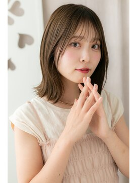 カバーヘア イヴ 戸頭店(COVER HAIR EVE) 大人可愛い艶感くびれヘアミディアムウルフカットZ戸頭20代30代