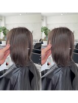 ブレンド 渋谷(BLend)&nbsp;マチルダボブ前髪ハイライトグレージュ