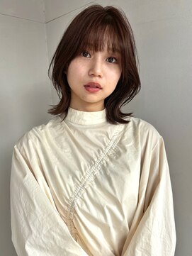 イロウ 天神大名店(IROW) チョコレートブラウン　くびれヘア　くびレイヤー【天神大名】