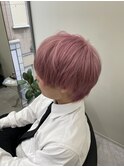 淡めピンク☆ウルフカット