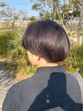 ミューシェレゴ(meauche...lego) マッシュショート/ラベンダーグレージュ/ブリーチ2回～