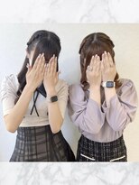 編み込みハーフアップ　渋谷ヘアメ　アイドルヘア