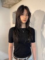 コードプラスリム(CODE+LIM)&nbsp;レイヤーカット/ロング/オリーブカラー