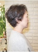 40代50代60代×ショートレイヤー×パーマ