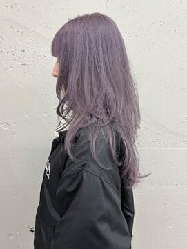 松尾菫菜/レイヤーカット/ハイトーンカラー/韓国ヘア