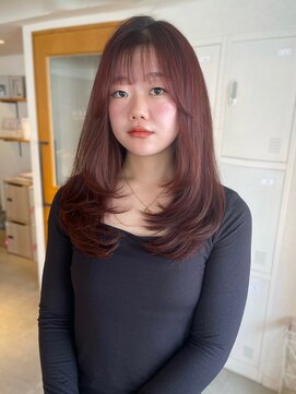レイヤー/韓国ヘア/髪質改善/レッドブラウン【山根優】