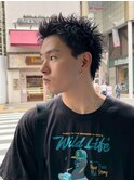 スパイキーショートパーマツイストスパイラルパーマビジネスヘア