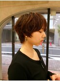 イメチェン/ピンクベージュ/アンブレラカラー/前髪/千葉駅