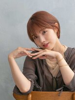 アース 焼津店(HAIR&MAKE EARTH) ショートボブ×透明感オレンジ