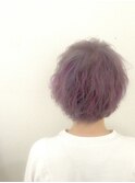 アッシュピンクラベンダーカラーマッシュショート