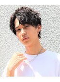 コンマバング★ナチュラルサイドパートソフトツイストパーマ