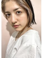 アミ カシワ(ami kashiwa) かきあげstyling★前髪インナーカラーボブ