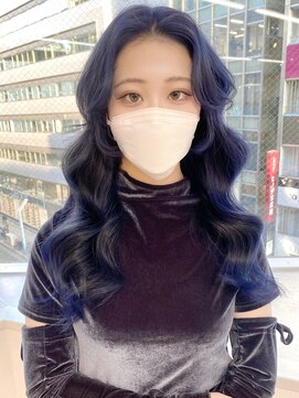 ミョンシル 【myonsil 山田】韓国風顔周りレイヤーカット/サファイアブルー