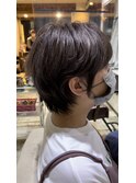 ショートスタイル/白髪ぼかしハイライト/くびれショート