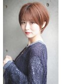 大人可愛い20代30代40代黒髪前下がりショートボブ丸みショート◎