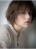 ミルクティーアッシュくせ毛風ショートボブw川口10代20代30代!