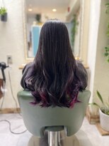 ヘアサロン レリー(hair salon relie)&nbsp;インナーカラーバイオレット×ピンク