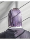 ルーツカラー#ボブ#切りっぱなし#ブリーチ#パープル#豊橋#豊川