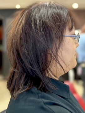 ヘアークリアー 春日部 ミセス 大人可愛い30代40代50代ミディアムウルフレイヤー