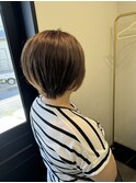 ショートボブ/ベージュ