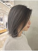 ミディアムストレート　外ハネボブ