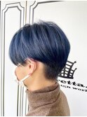 ネイビー/ブルーブラック/ダブルカラー/ブルージュ/メンズカット