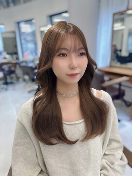 ハピネス 梅田茶屋町店(HAPPINESS) ブリーチなしダブルカラー透明感ベージュ