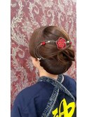 祭りヘアシニヨン