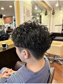 メンズショート　スパイラルパーマ　佐世保