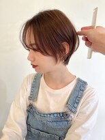 大人ショート白髪ぼかし脱白髪染めレイヤーショート絶壁解消下村