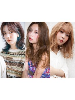 韓国顔まわりカット×ブリーチなしダブルカラーで柔らかな女性らしさ髪質改善で毛先まで艶感を[ブリーチ]