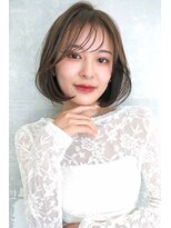 キングスベリー(Hair Relaxation King's Berry)&nbsp;大人可愛いシースルーボブ11.5デザインカラー暗めカラー