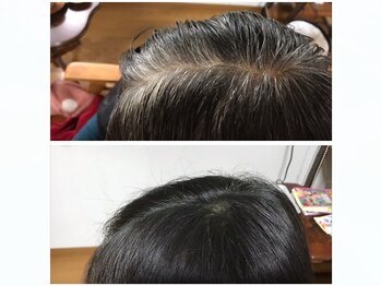 ピュアチャンスサロン 一宮の写真/<一宮>ヘナ使用で白髪がナチュラルカラーに仕上がります◎白髪量により染め方が変わるのでぜひご相談を◇