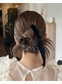佐賀/ヘアセット/ヘアアレンジ/結婚式/二次会/成人式/リボン