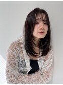 ワンホンレイヤーシースルー前髪