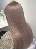 ミルクティーベージュブロンドブリーチカラーレイヤーカット