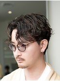 大人男子/センターパート/シャドウパーマ/ルーズパーマ/新宿
