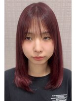 ルネシミズ(Rune shimizu)&nbsp;髪質改善ストレート×チェリーカラー