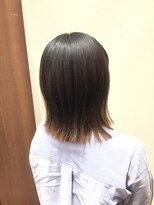 アクセ 切りっぱなし前下がりひし形シルエットミディアムレイヤー