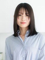 アッシュ 東戸塚店(Ash)&nbsp;顔周りレイヤーのストレートミディ