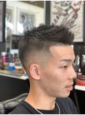 skin fade with feather up