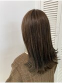 【くすみカラー】艶感カーキグレー10代20代