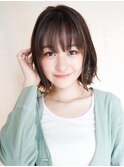 ゆるふわワンレンボブ×透明感グレージュ×Masena