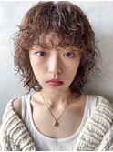 レイヤーパーマ_アースカラーくびれヘアツートンカラー_9081