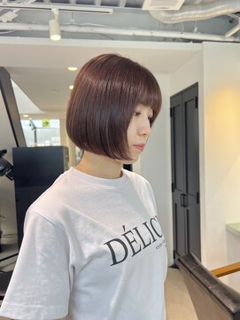 トレス(TRESS) ミニボブ　ショコラブラウン　切りっぱなしボブ　レイヤー